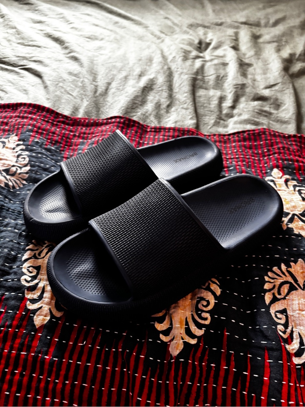 Navy Blue Slide Sandals